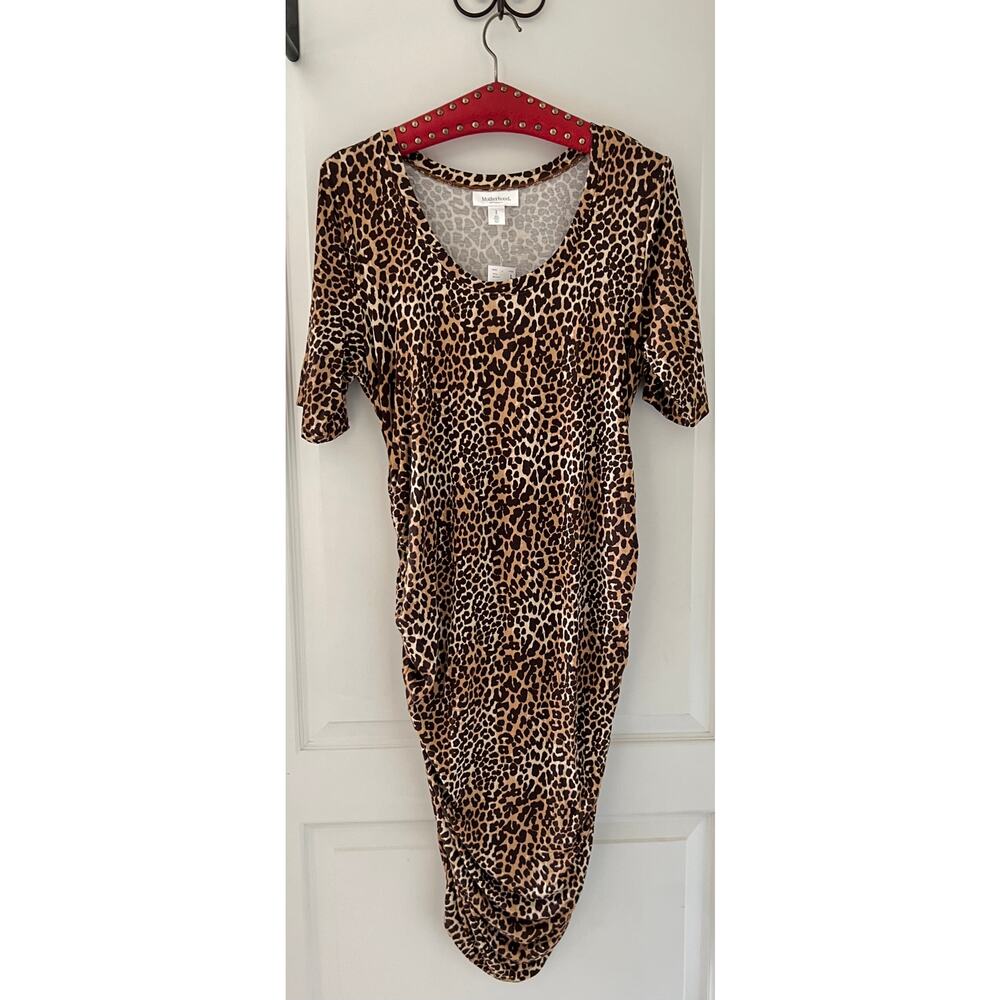 Motherhood Maternity Leopard Dress sz L